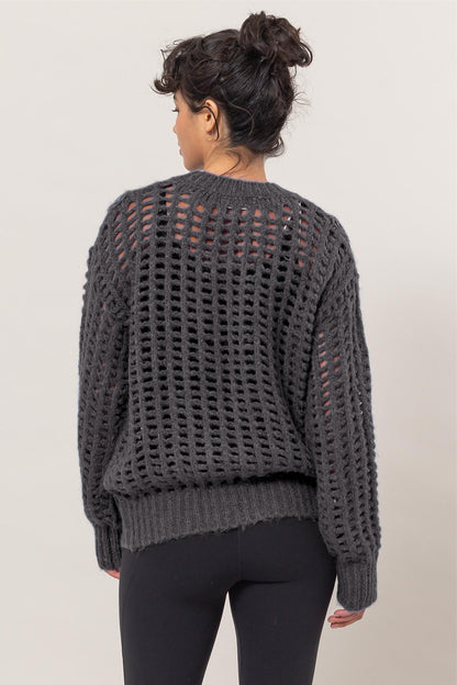 Ivy Openwork Knit Sweater