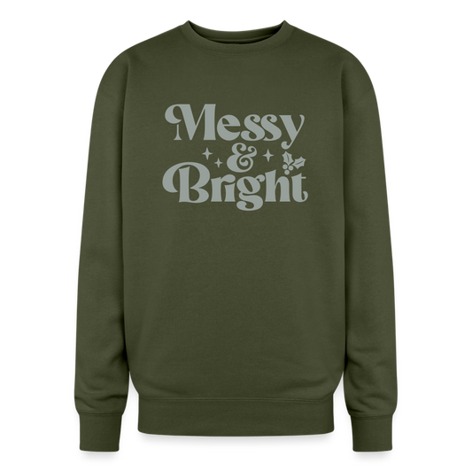 Messy & Bright Oversized Sweatshirt - olive green