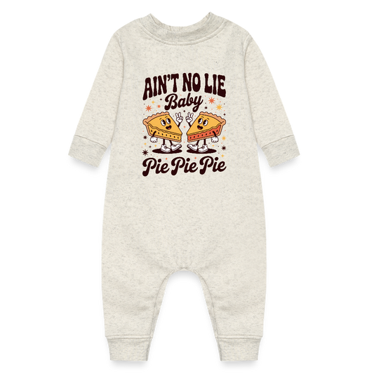 Thanksgiving Pie Baby Onesie - heather oatmeal