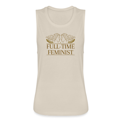 Full Time Feminist Muscle Tank - dust