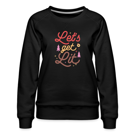 Let's Get Lit Holiday Sweatshirt - black