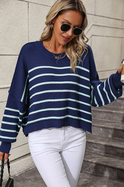 Delphine Striped Pullover Sweater