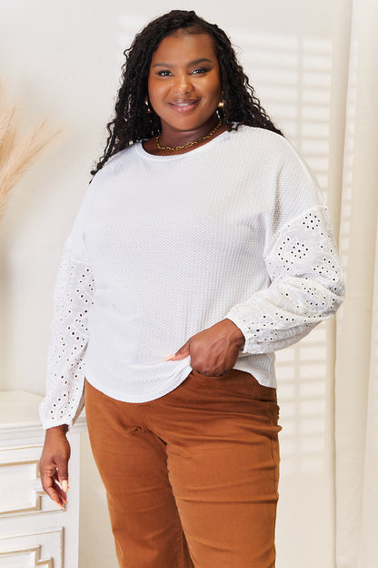 Sabine Eyelet Sleeve Blouse