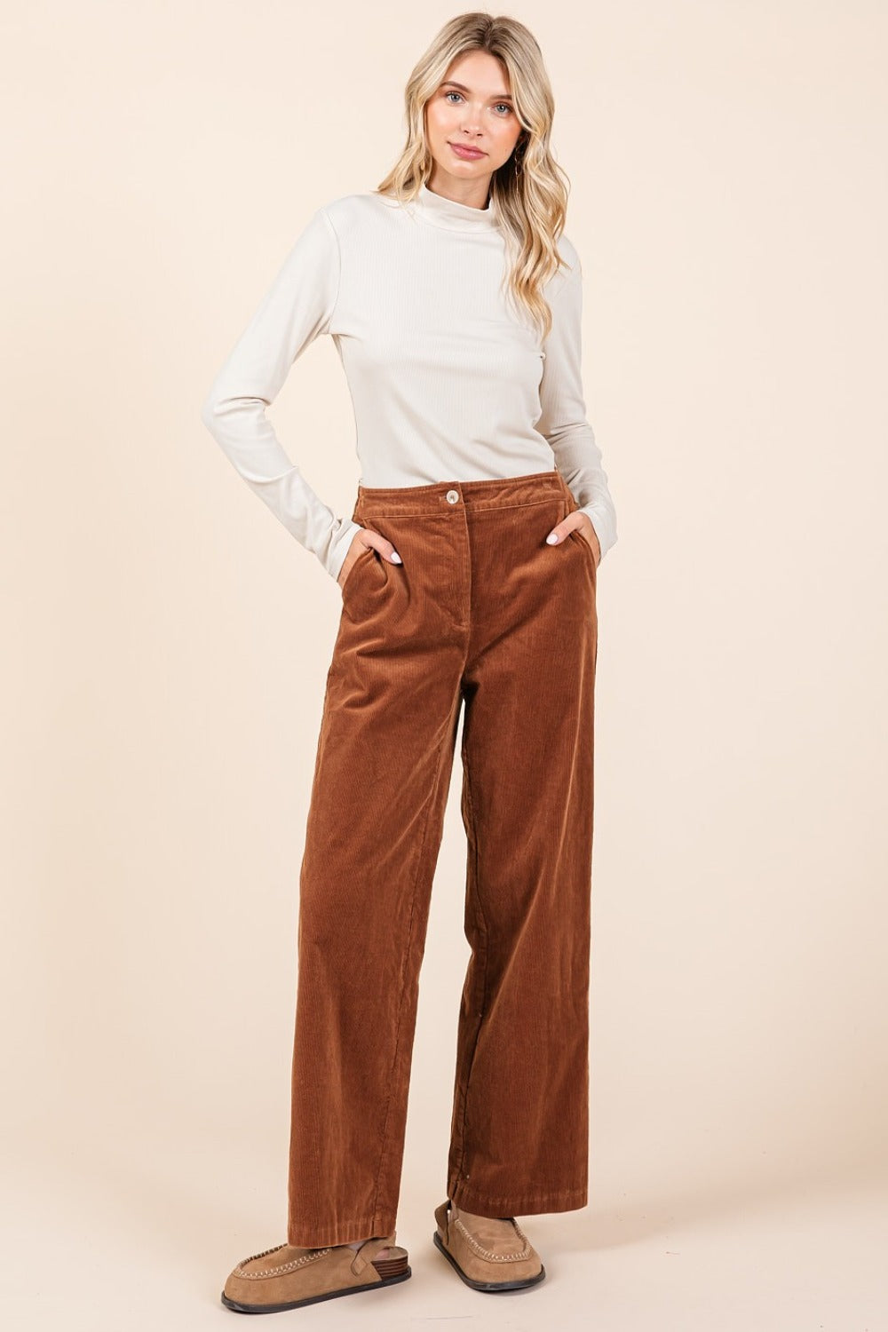 Maelis Corduroy Wide-Leg Pants