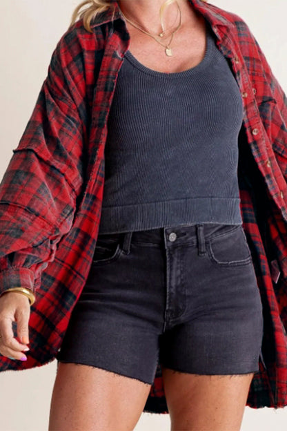 Tamsin Exposed Seam Plaid Shirt