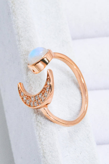 Theia Natural Moonstone & Zircon Ring