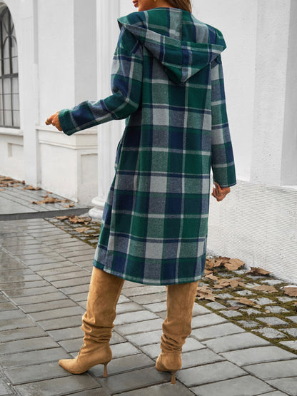 Alina Plaid Hooded Coat