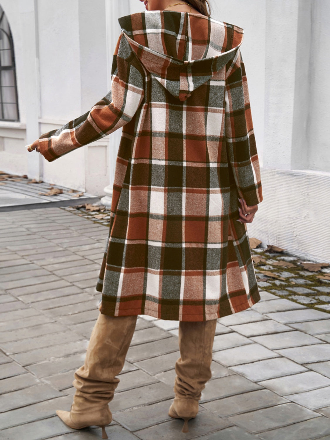 Alina Plaid Hooded Coat