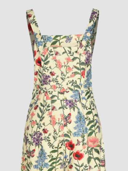 Flora Wildflower Wide-Leg Overalls