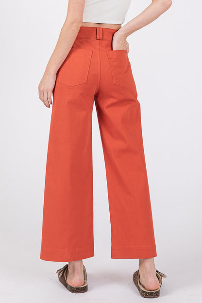 Selene Wide-Leg Cropped Pants