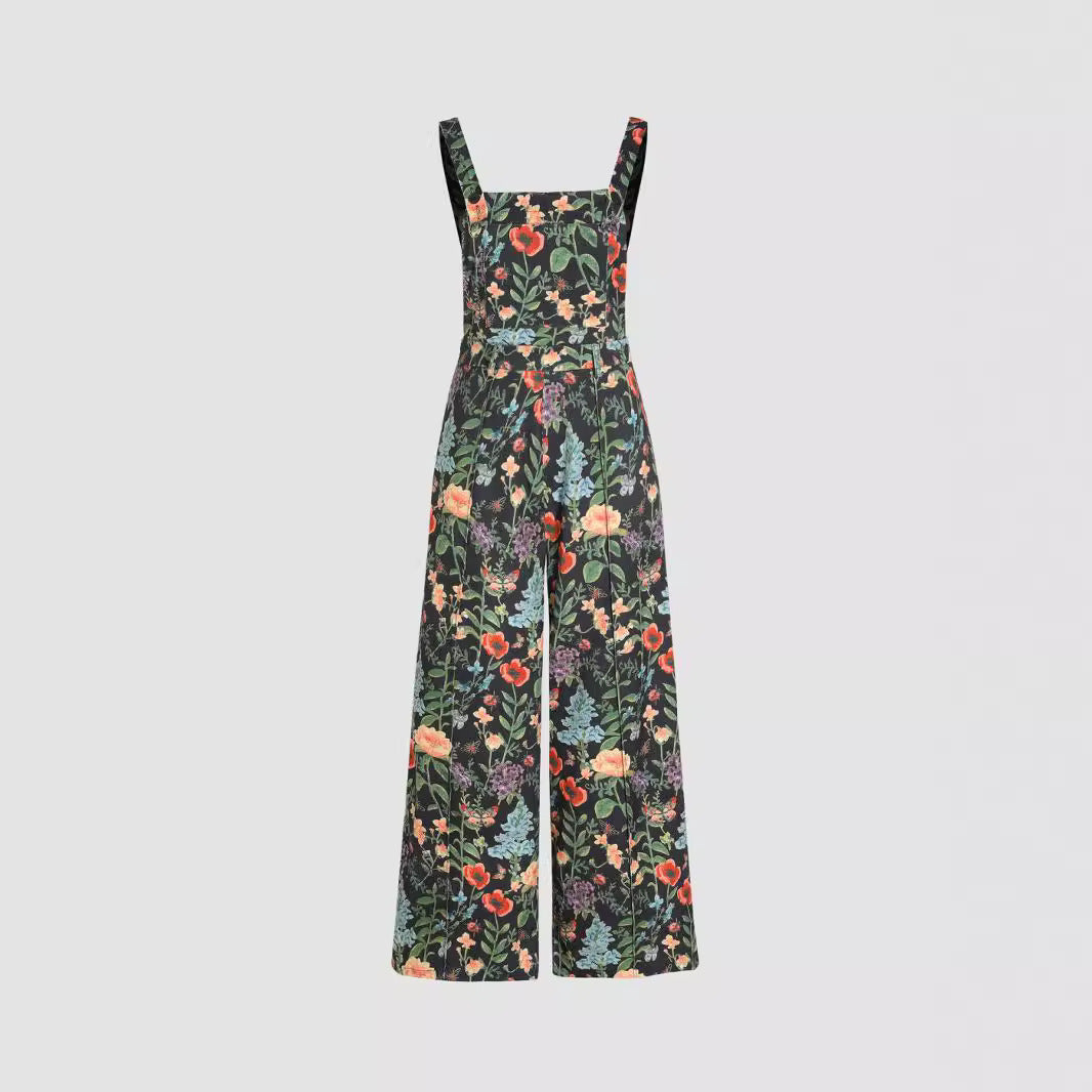 Flora Wildflower Wide-Leg Overalls