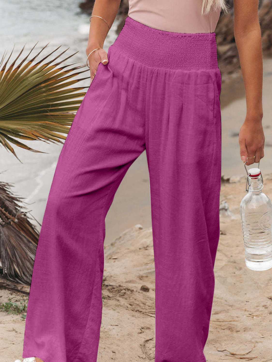 Dune Smocked Wide Leg Pants