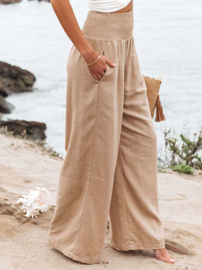 Dune Smocked Wide Leg Pants