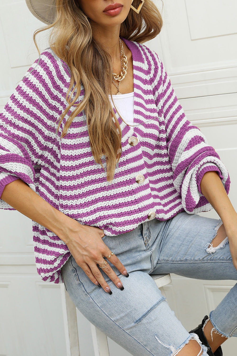 Celine Striped Cardigan