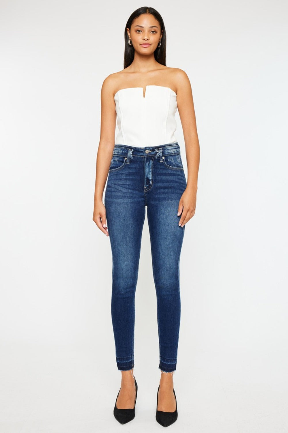 Kara High-Rise Ankle Skinny Jeans