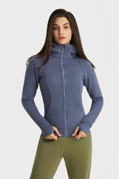 Elara Zip-Up Seam Detail Sports Jacket