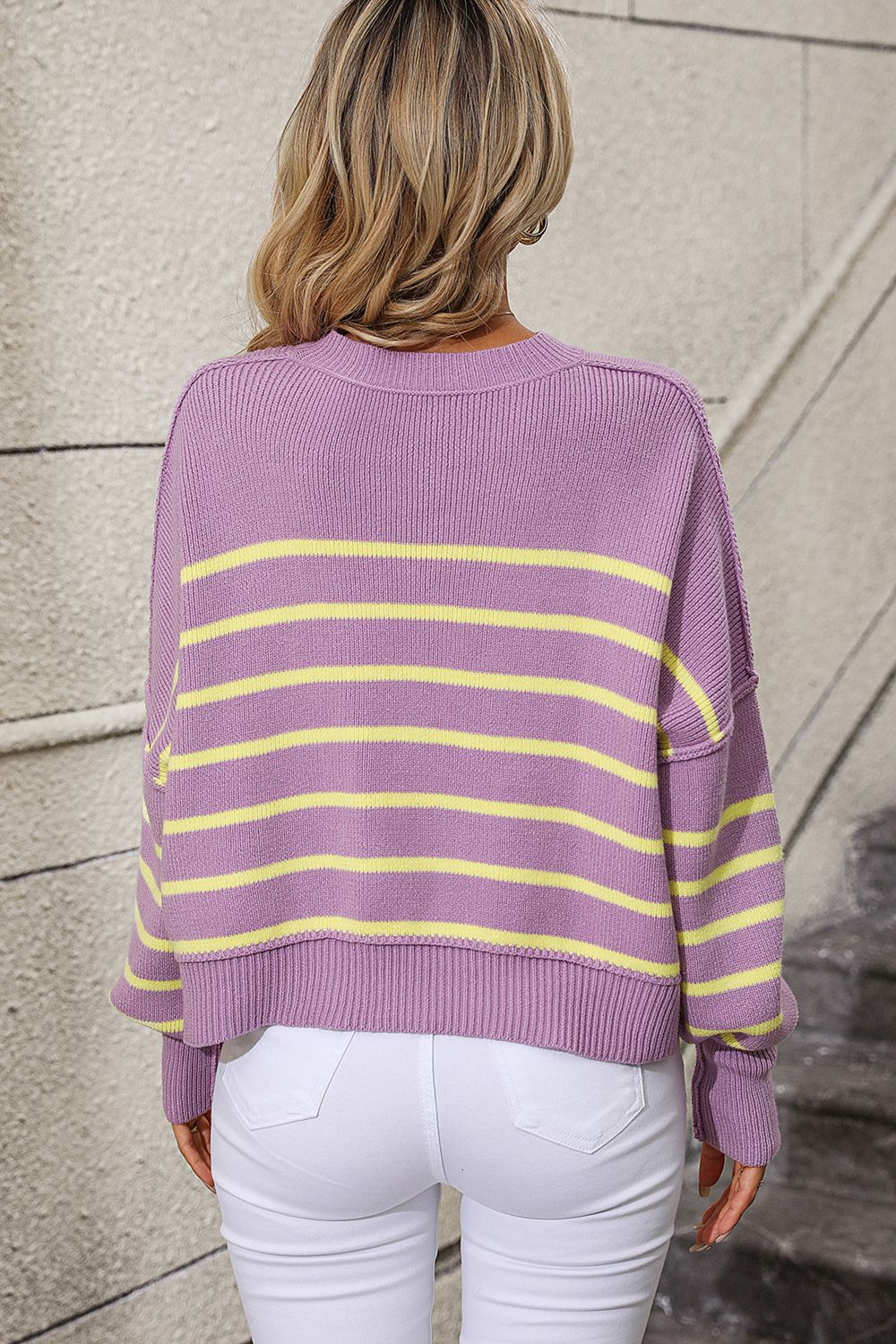 Delphine Striped Pullover Sweater