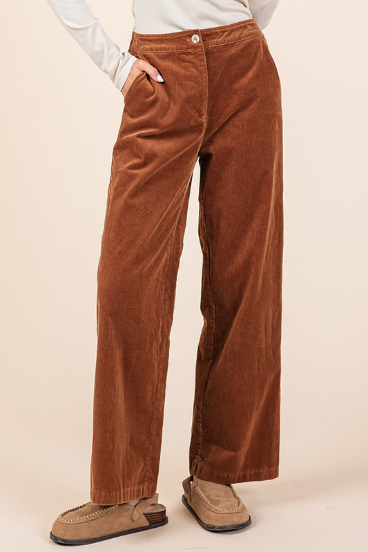 Maelis Corduroy Wide-Leg Pants