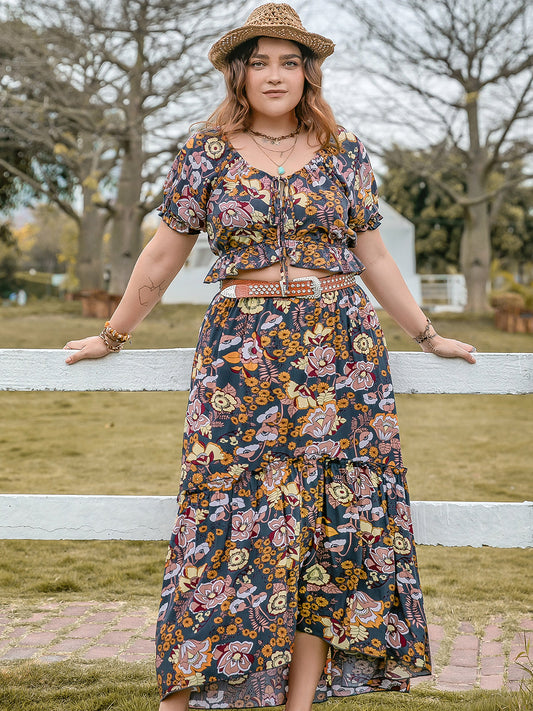 Flora Top & Skirt Set