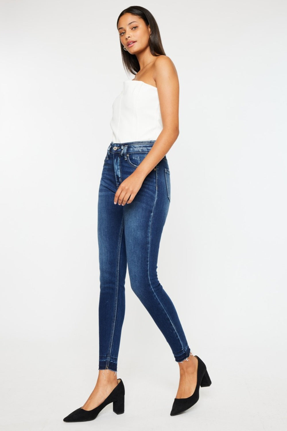 Kara High-Rise Ankle Skinny Jeans