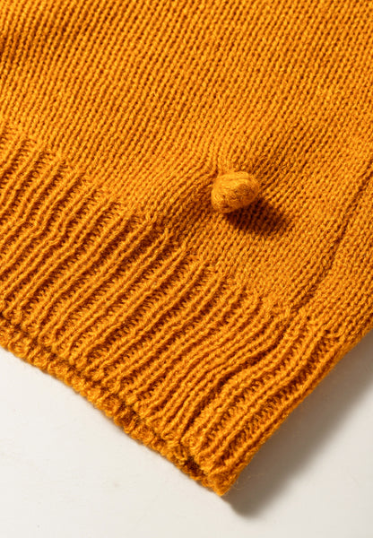 Marigold PomPom Color Block Cardigan