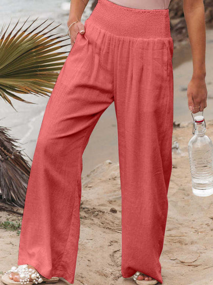 Dune Smocked Wide Leg Pants