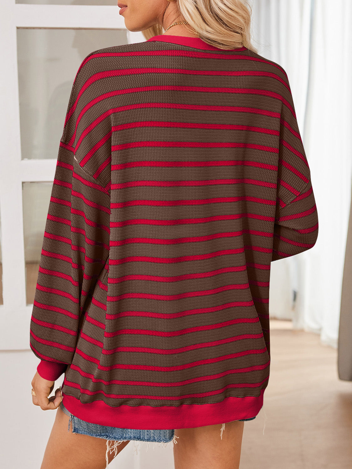 Mira Striped Contrast Sweatshirt