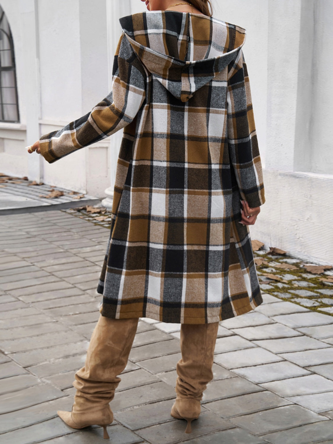 Alina Plaid Hooded Coat