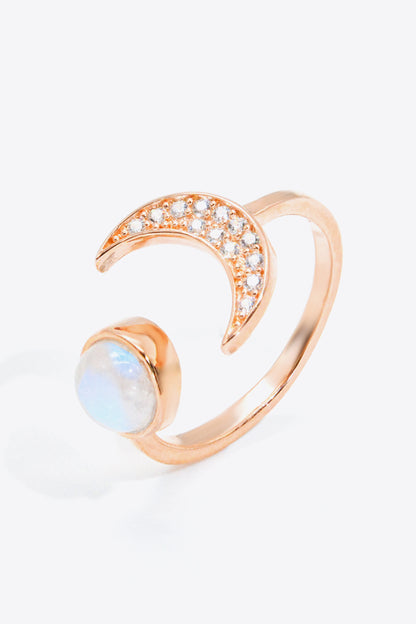 Theia Natural Moonstone & Zircon Ring