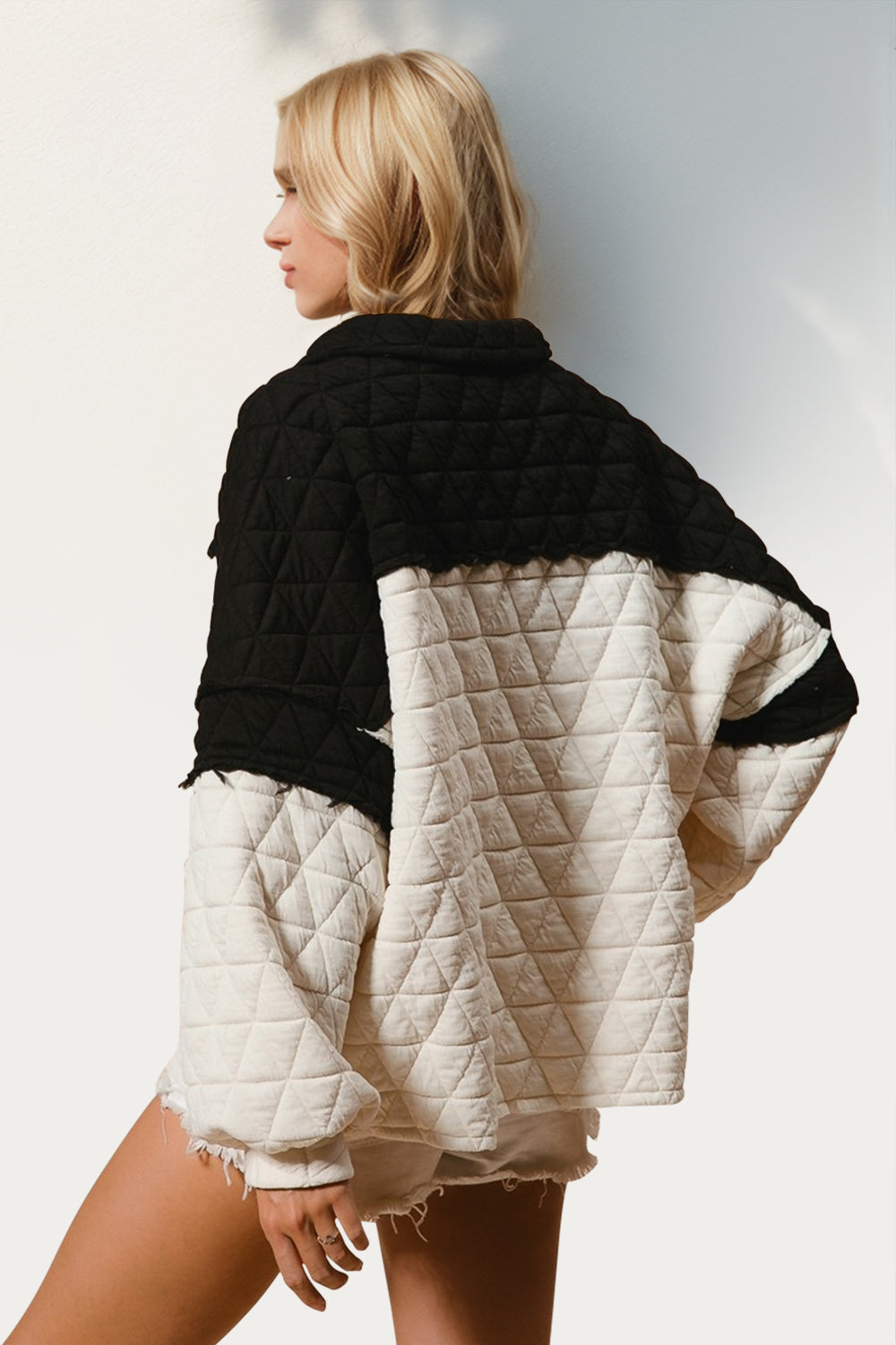 Fjord Quilted Contrast Pullover