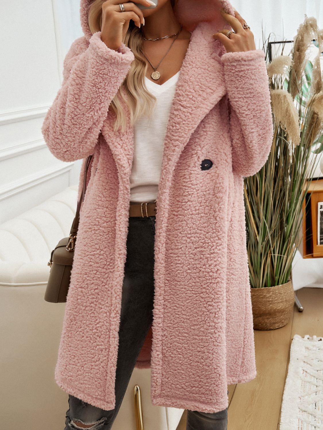 Odessa Hooded Teddy Coat