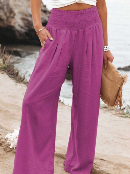 Dune Smocked Wide Leg Pants