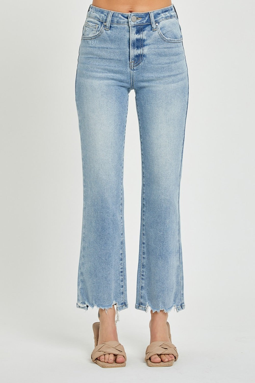 Cerulea High Rise Straight Jeans by RISEN