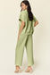 Chic Texture Half-Zip Top and Pants Lounge Set