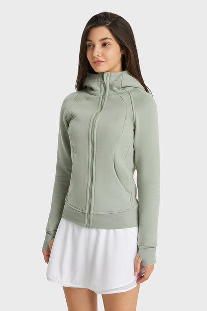 Elara Zip-Up Seam Detail Sports Jacket