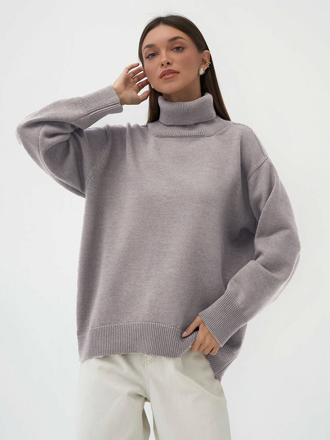 Elara Relaxed Turtleneck Sweater