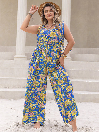 Aria Printed Wide-Leg Jumpsuit