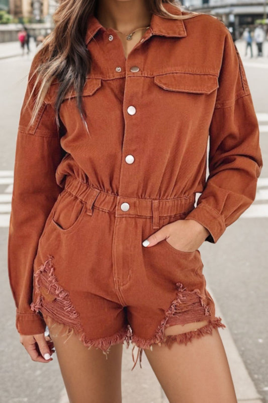 Sienna Distressed Romper