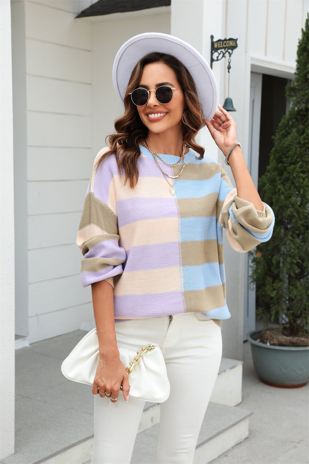 Harper Color Block Sweater