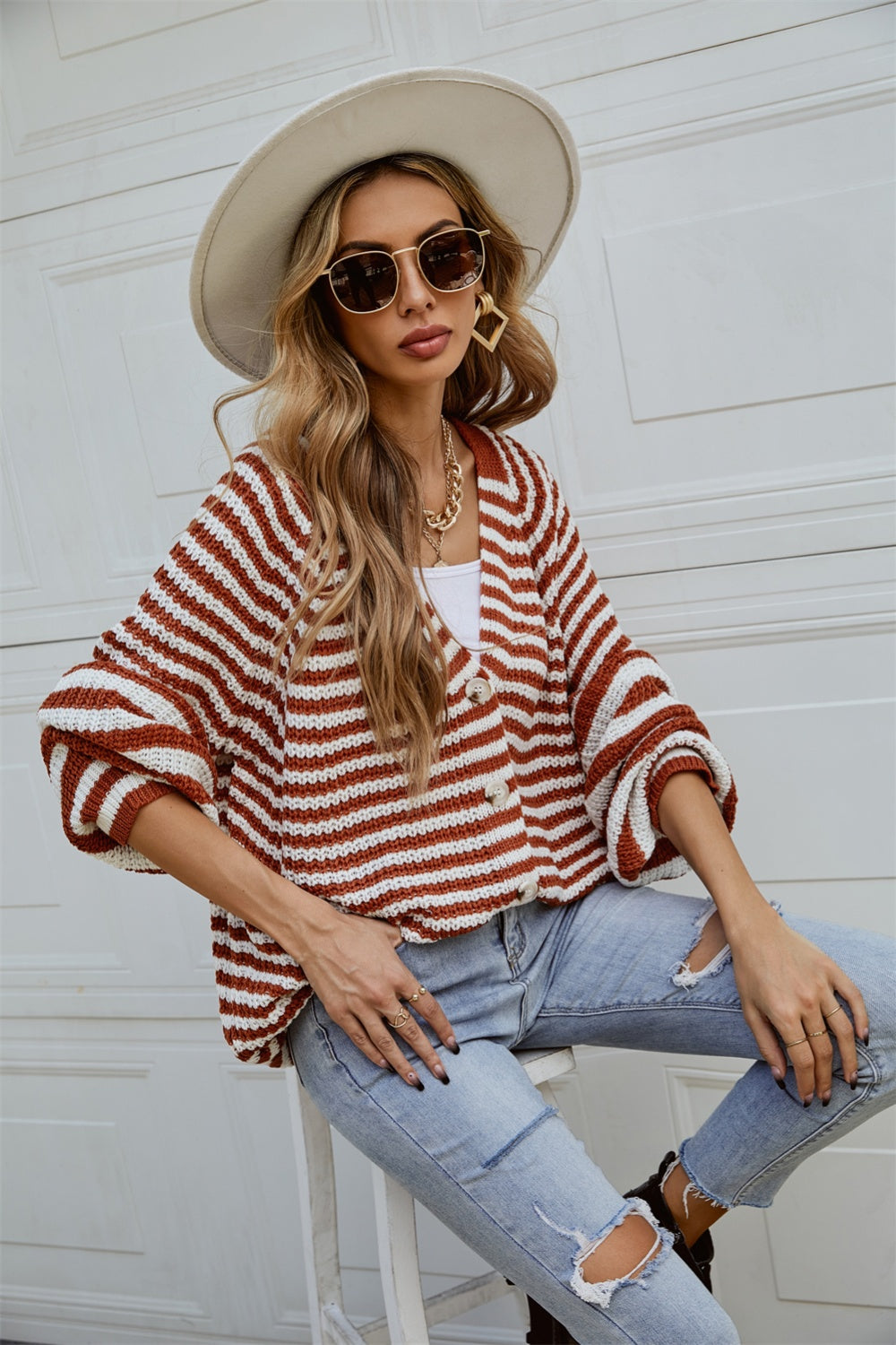 Celine Striped Cardigan