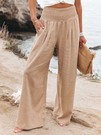 Dune Smocked Wide Leg Pants