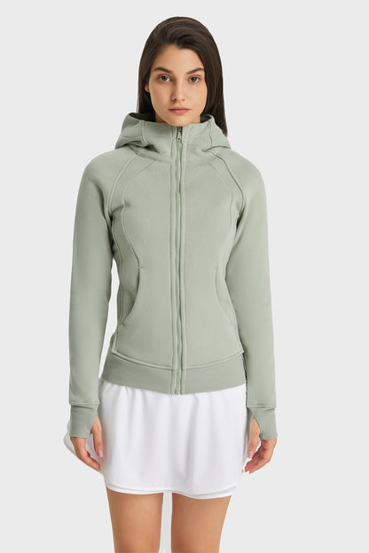 Elara Zip-Up Seam Detail Sports Jacket