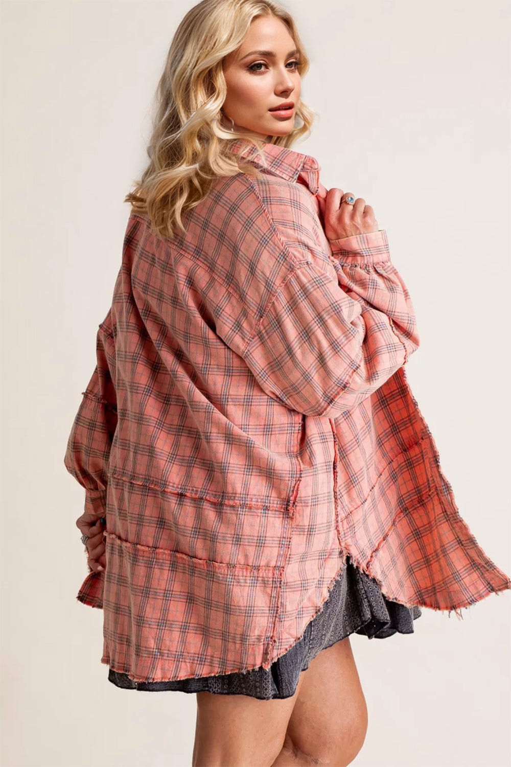 Tamsin Exposed Seam Plaid Shirt