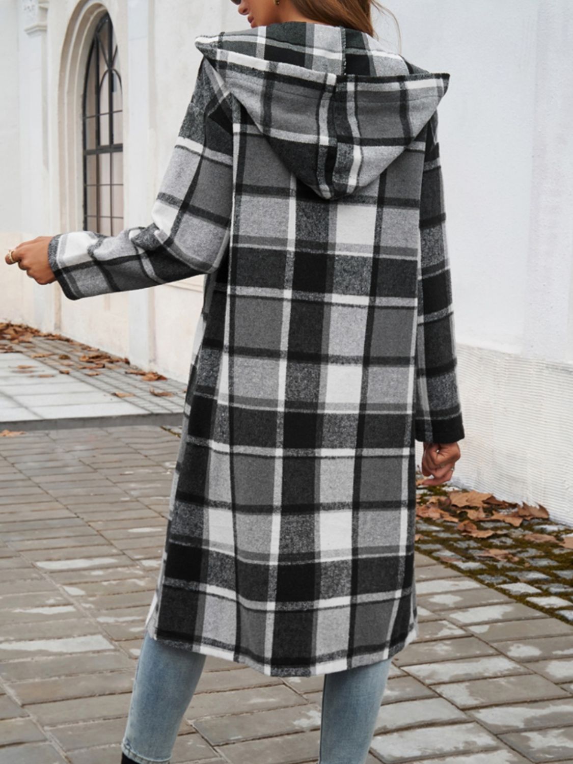 Alina Plaid Hooded Coat