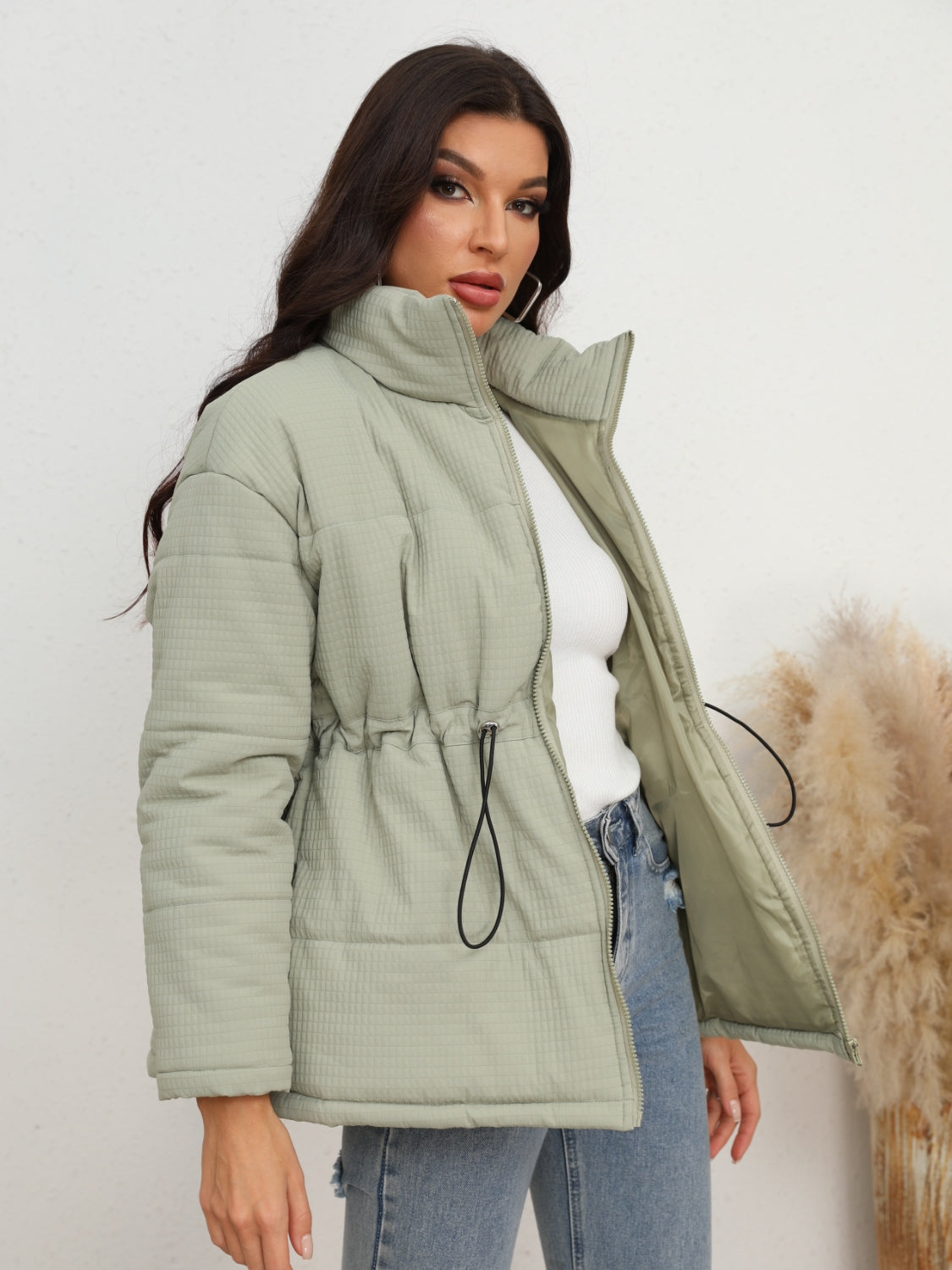 Aster Drawstring Waist Puffer Jacket