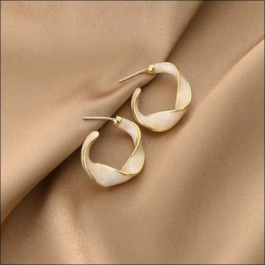 Luxe Twist Gold-Plated Hoop Earrings