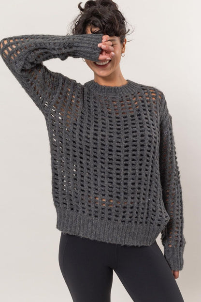 Ivy Openwork Knit Sweater