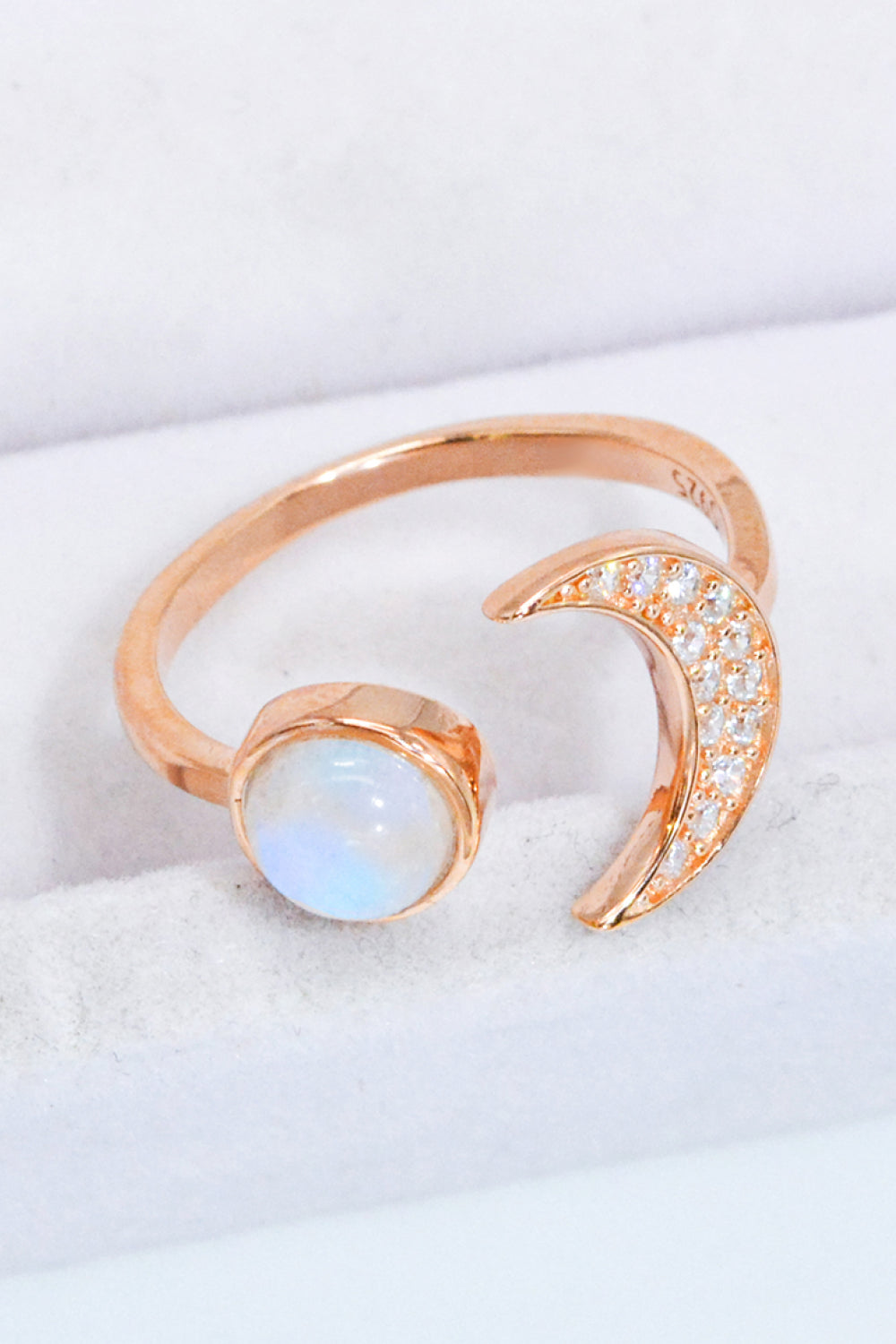 Theia Natural Moonstone & Zircon Ring