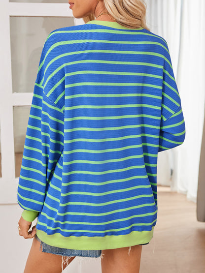 Mira Striped Contrast Sweatshirt