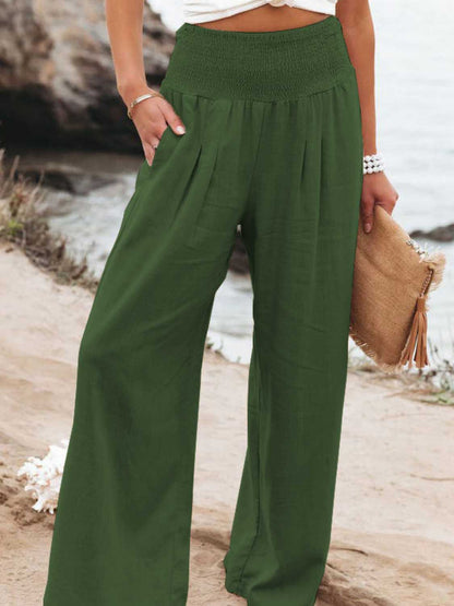 Dune Smocked Wide Leg Pants